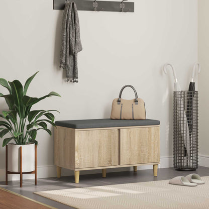 Hallbänk Sonoma Ek 80 x 38 x 46 cm och Tyg