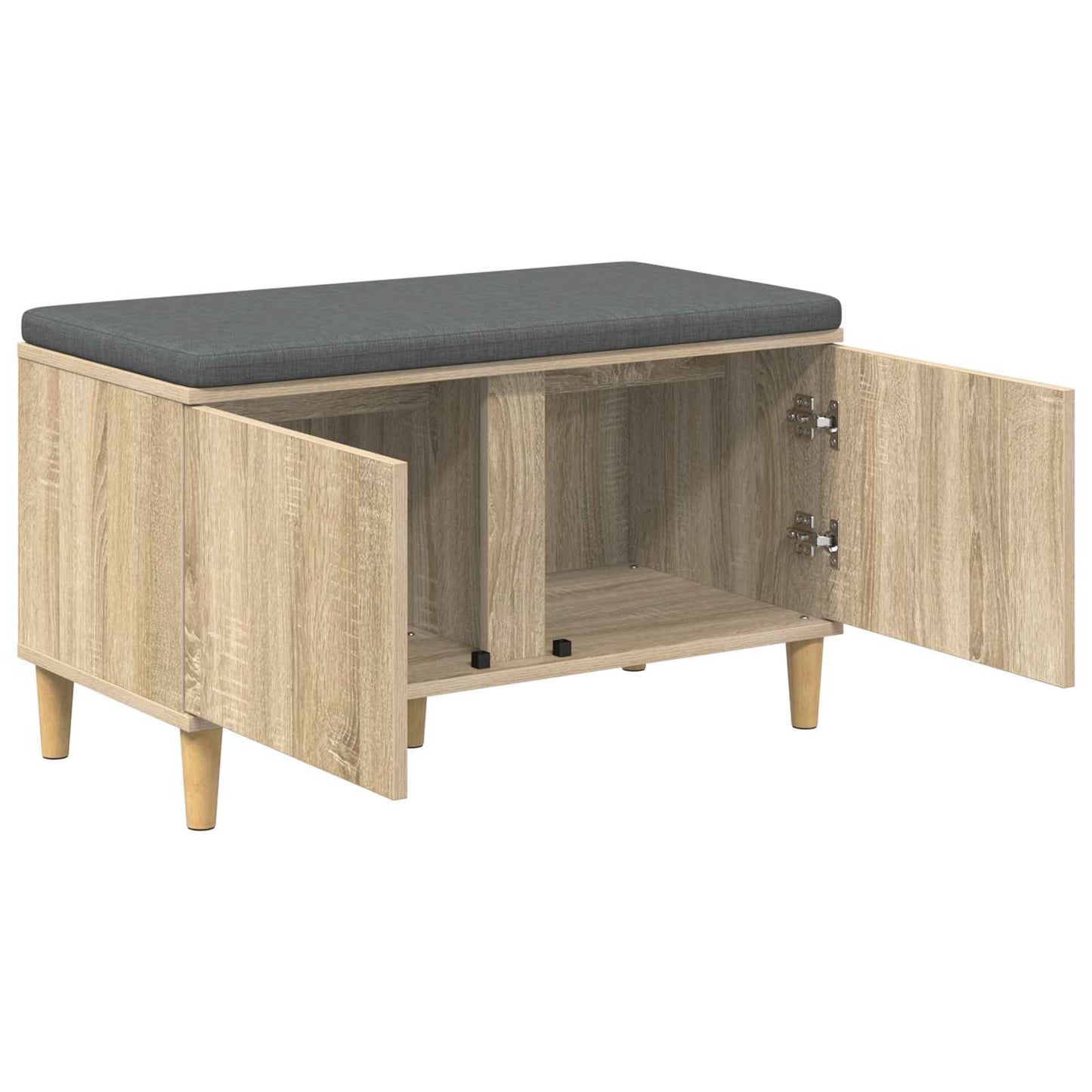 Hallbänk Sonoma Ek 80 x 38 x 46 cm och Tyg