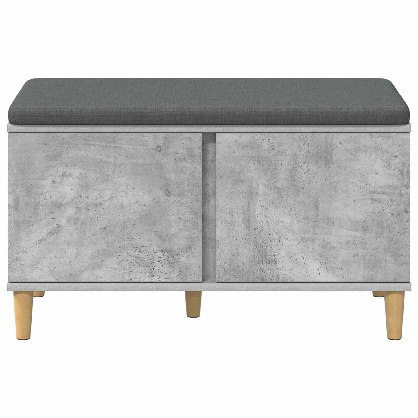Hallbänk Betonggrå 80 x 38 x 46 cm och Tyg