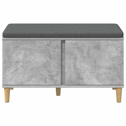 Hallbänk Betonggrå 80 x 38 x 46 cm och Tyg