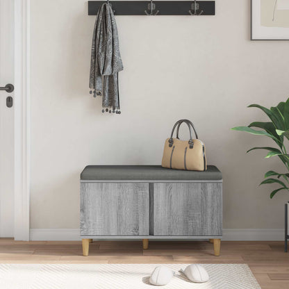 Hallbänk Sonoma Grå 80 x 38 x 46 cm och Tyg
