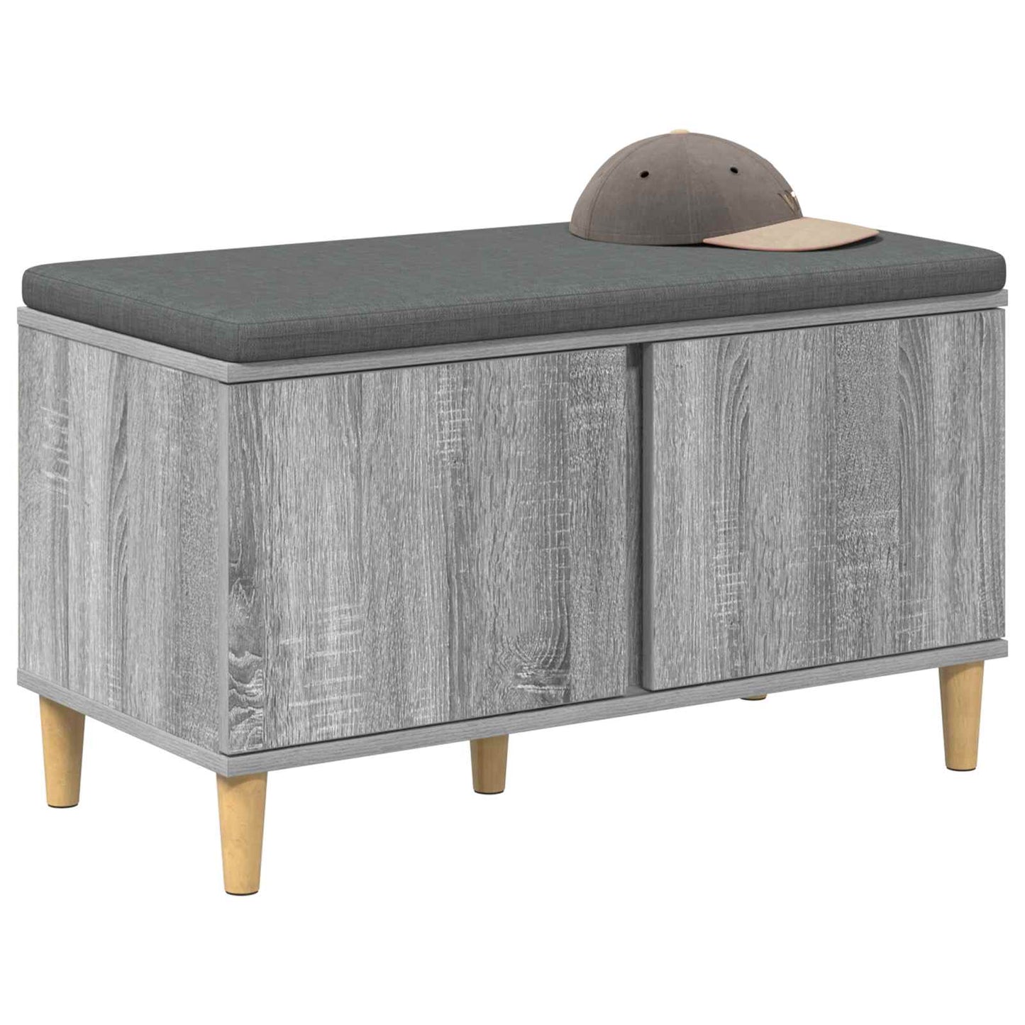 Hallbänk Sonoma Grå 80 x 38 x 46 cm och Tyg