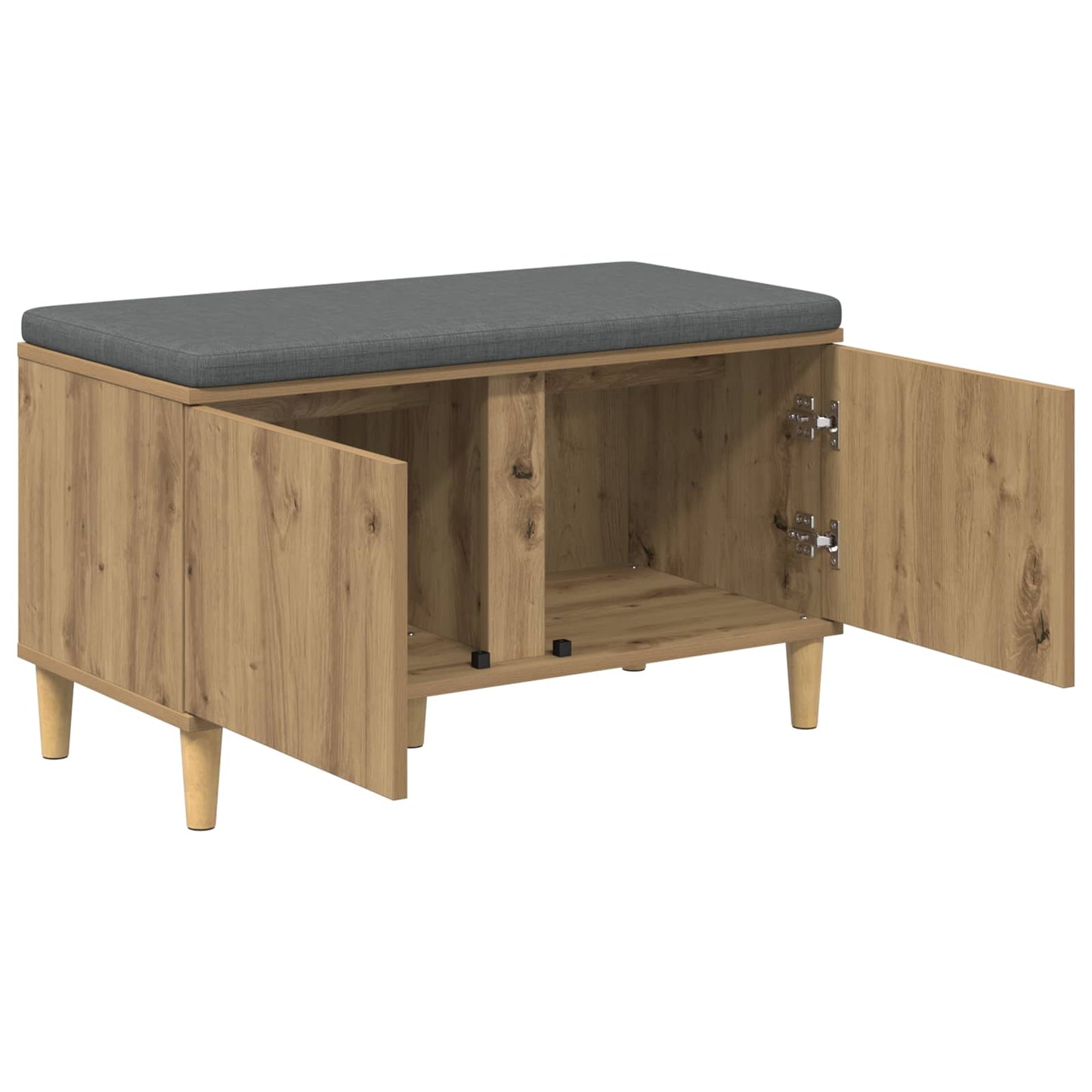 Hallbänk Artisan Ek 80 x 38 x 46 cm och Tyg