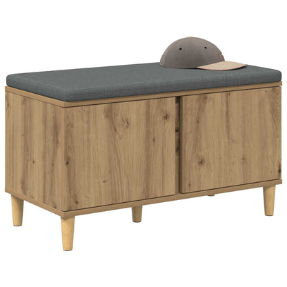 Hallbänk Artisan Ek 80 x 38 x 46 cm och Tyg