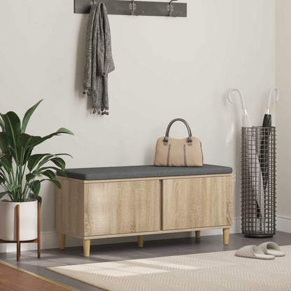 Hallbänk Sonoma-ek 100 x 38 x 46 cm Konstruerat Trä och Tyg