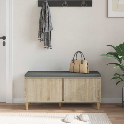 Hallbänk Sonoma-ek 100 x 38 x 46 cm Konstruerat Trä och Tyg