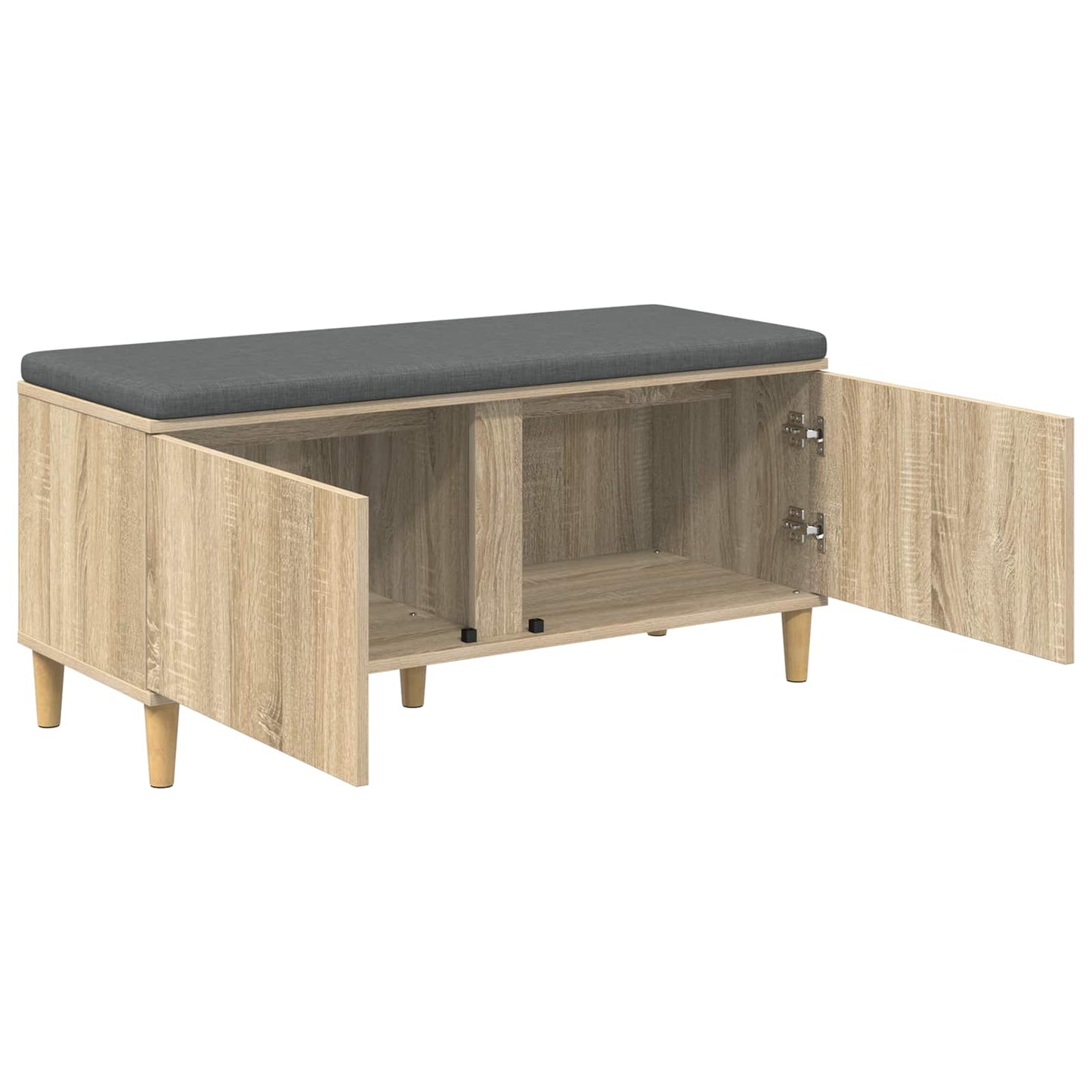 Hallbänk Sonoma-ek 100 x 38 x 46 cm Konstruerat Trä och Tyg
