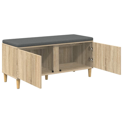 Hallbänk Sonoma-ek 100 x 38 x 46 cm Konstruerat Trä och Tyg