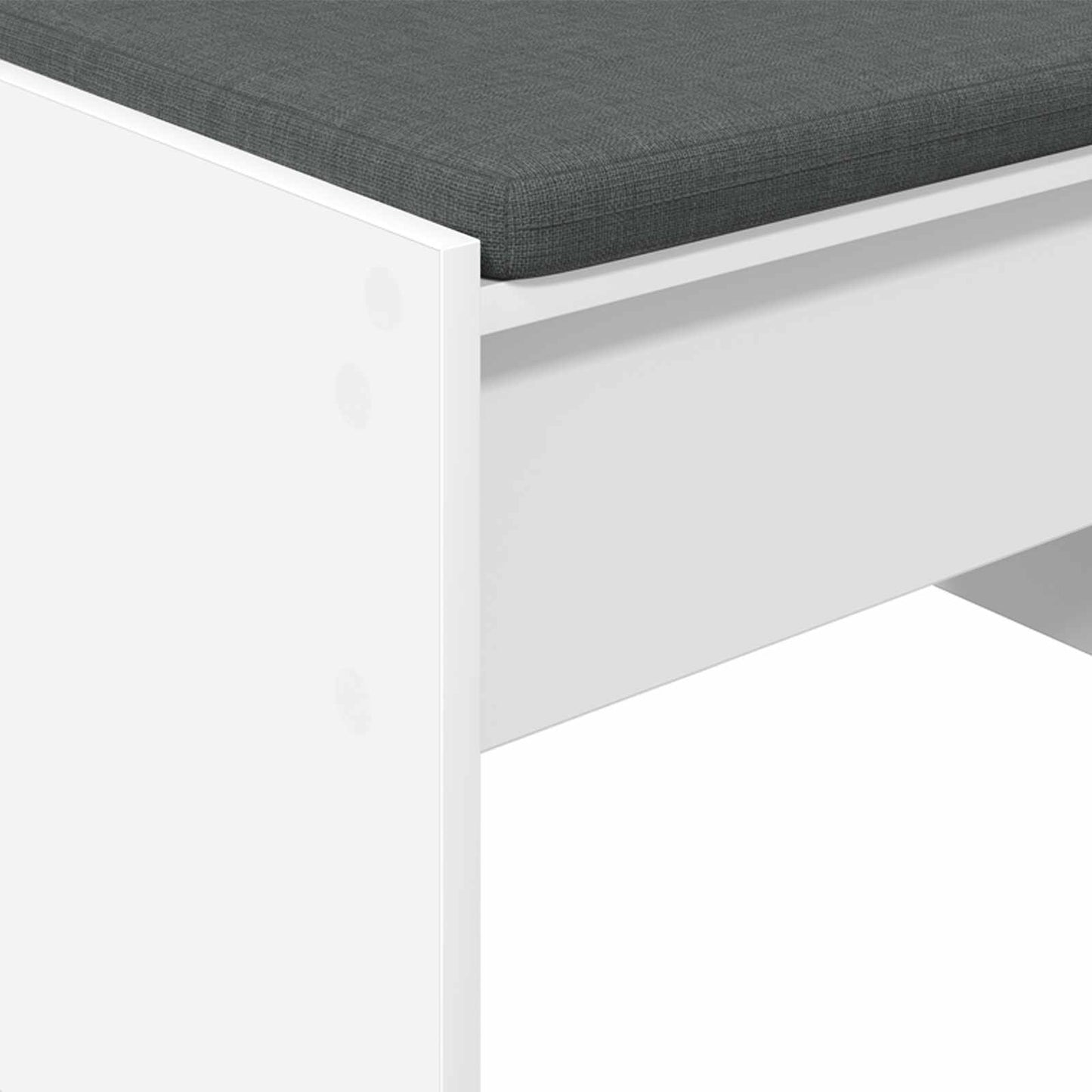 Hallbänk med kudde Vit 103 x 38 x 40 cm