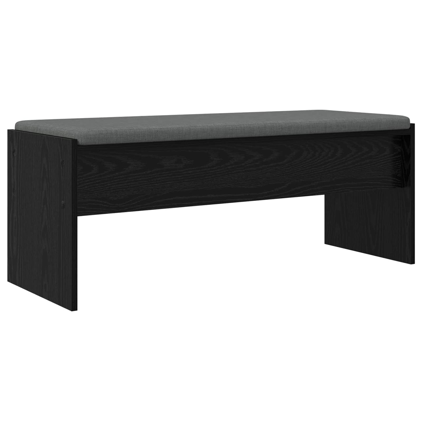 Hallbänk med kudde Svart Ek 103 x 38 x 40 cm