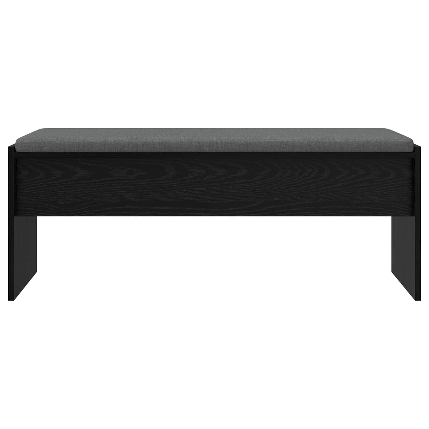 Hallbänk med kudde Svart Ek 103 x 38 x 40 cm