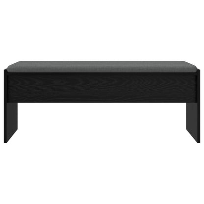 Hallbänk med kudde Svart Ek 103 x 38 x 40 cm