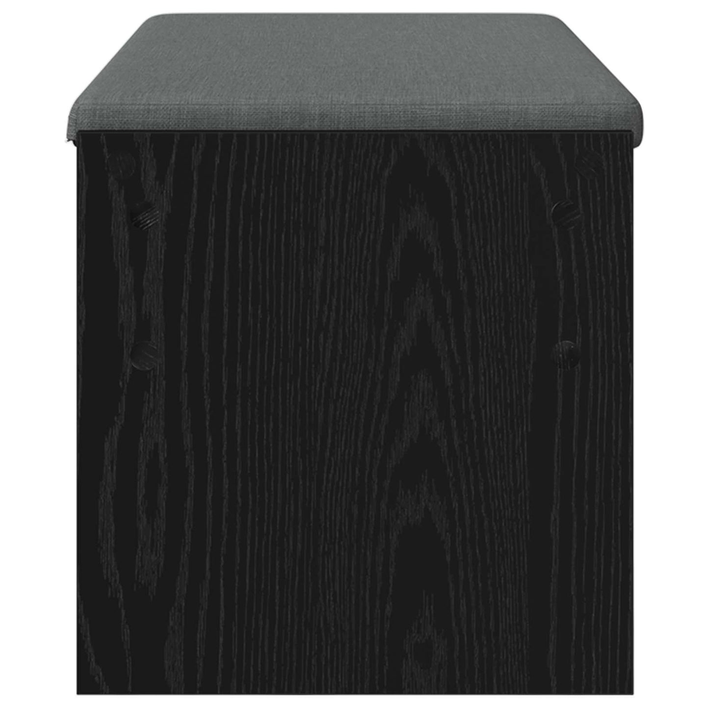 Hallbänk med kudde Svart Ek 103 x 38 x 40 cm