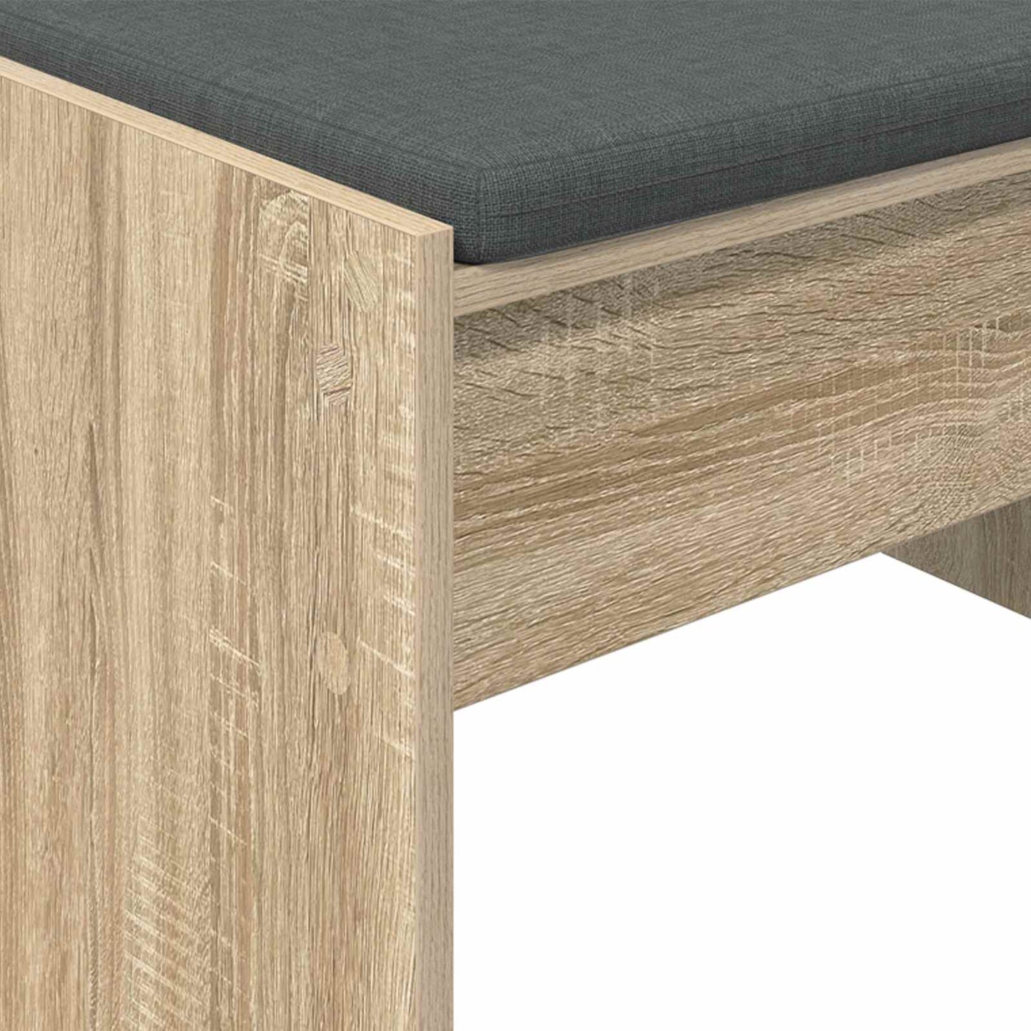 Hallbänk med kudde Sonoma-ek 103 x 38 x 40 cm