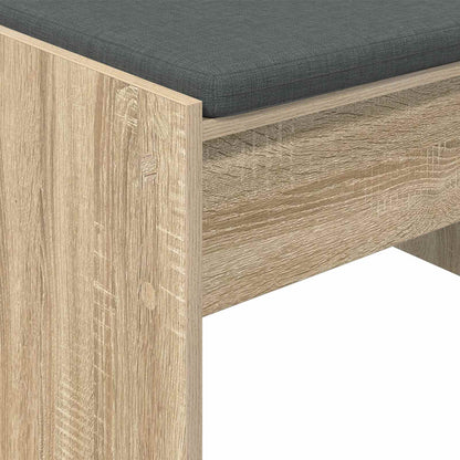 Hallbänk med kudde Sonoma-ek 103 x 38 x 40 cm
