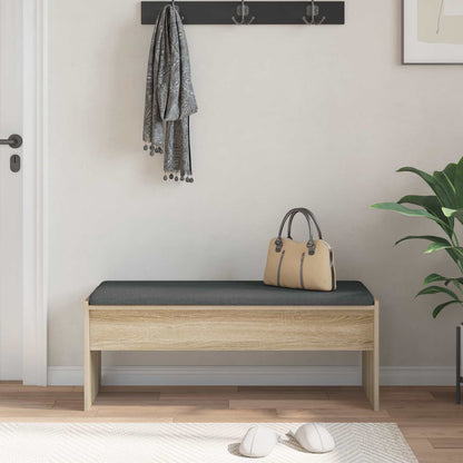 Hallbänk med kudde Sonoma-ek 103 x 38 x 40 cm