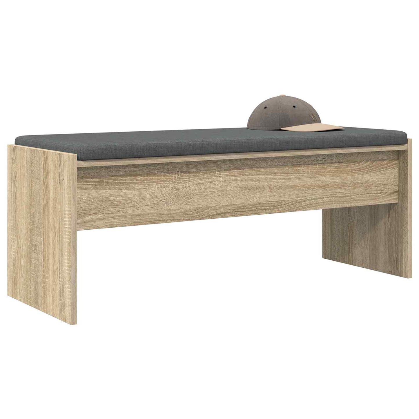 Hallbänk med kudde Sonoma-ek 103 x 38 x 40 cm