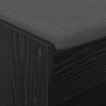 Hallbänk Svart Ek 103 x 38 x 45 cm och Tyg