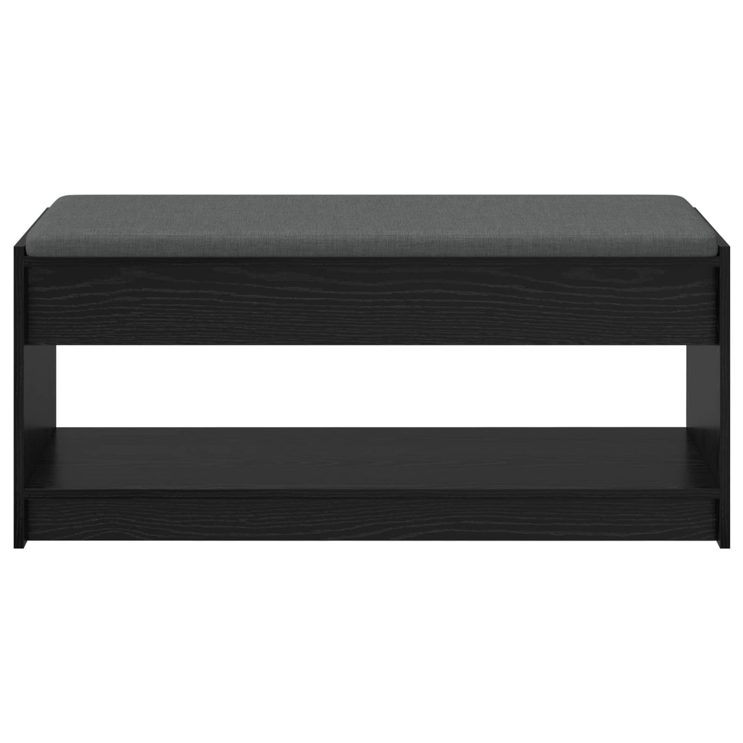 Hallbänk Svart Ek 103 x 38 x 45 cm och Tyg