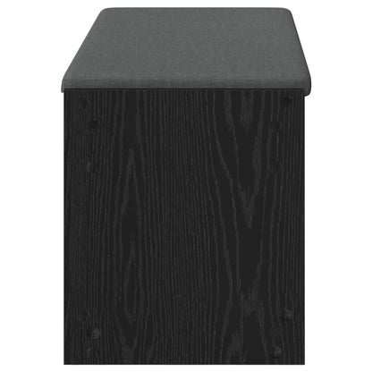 Hallbänk Svart Ek 103 x 38 x 45 cm och Tyg