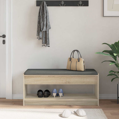 Hallbänk Sonoma Ek 103 x 38 x 45 cm och Tyg
