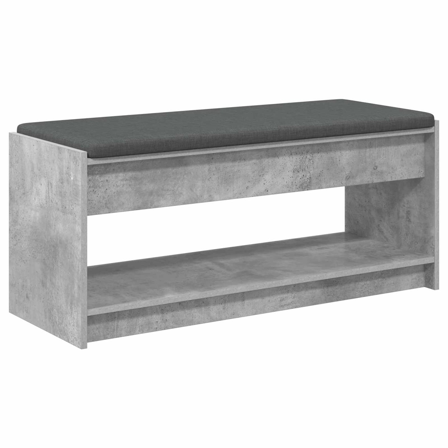 Hallbänk Betonggrå 103 x 38 x 45 cm och Tyg