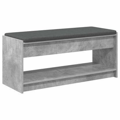 Hallbänk Betonggrå 103 x 38 x 45 cm och Tyg