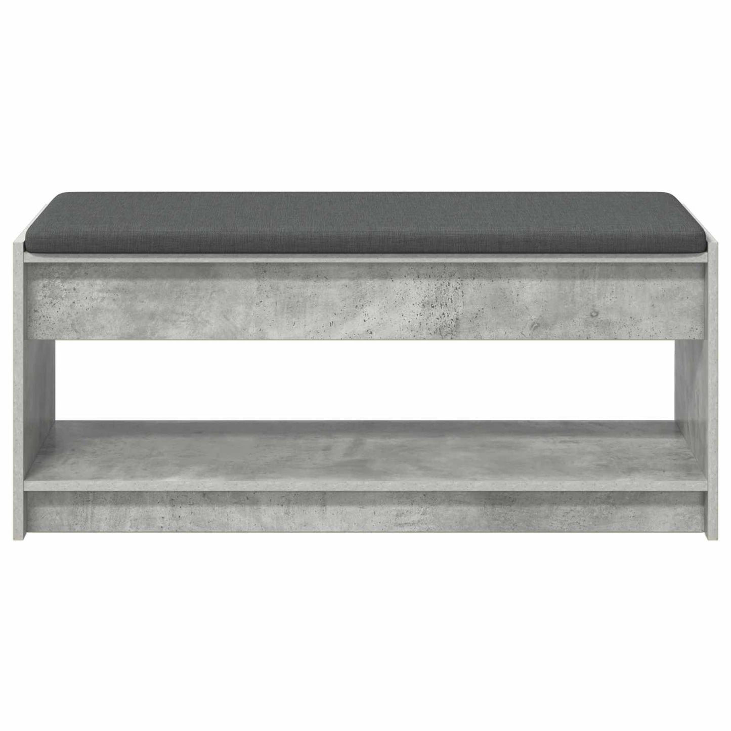 Hallbänk Betonggrå 103 x 38 x 45 cm och Tyg