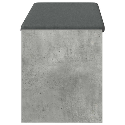 Hallbänk Betonggrå 103 x 38 x 45 cm och Tyg
