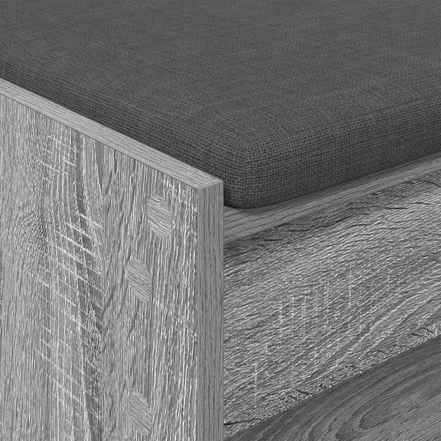 Hallbänk Sonoma Grå 103 x 38 x 45 cm och Tyg