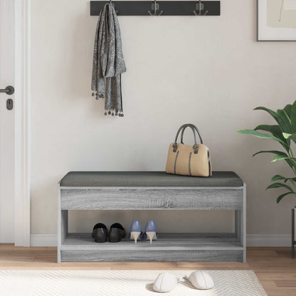 Hallbänk Sonoma Grå 103 x 38 x 45 cm och Tyg