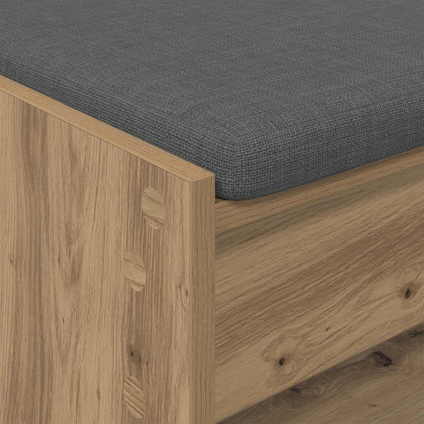 Hallbänk Artisan Ek 103 x 38 x 45 cm och Tyg