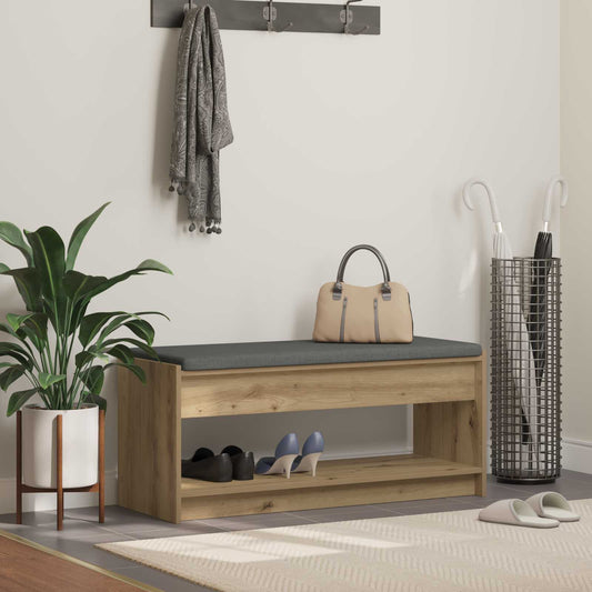 Hallbänk Artisan Ek 103 x 38 x 45 cm och Tyg