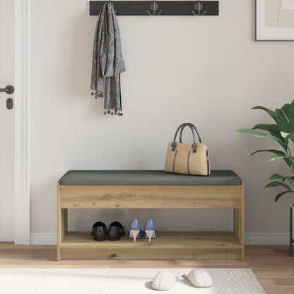 Hallbänk Artisan Ek 103 x 38 x 45 cm och Tyg
