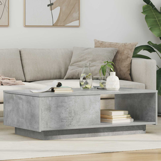 Soffbord Betonggrå med låda 95 x 55 x 31 cm