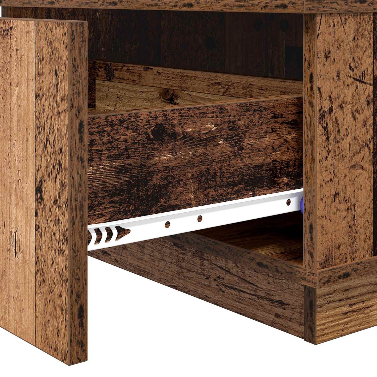 Soffbord Åldrat Trä med låda 95 x 55 x 31 cm