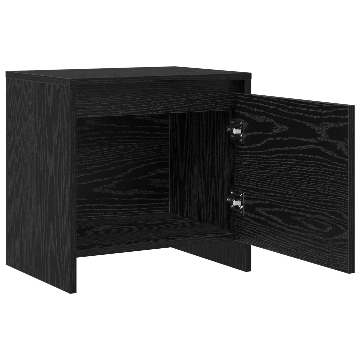 Sängbord Nattduksbord Svart Ek 45 x 34 x 44,5 cm