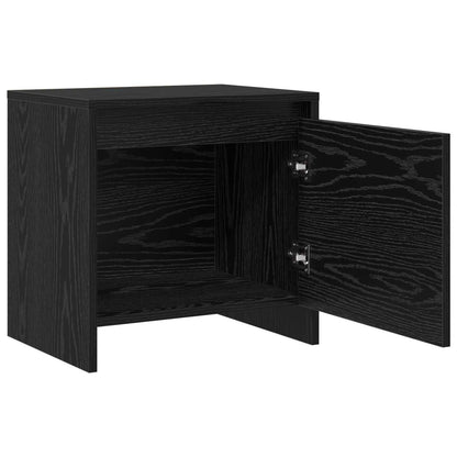 Sängbord Nattduksbord Svart Ek 45 x 34 x 44,5 cm