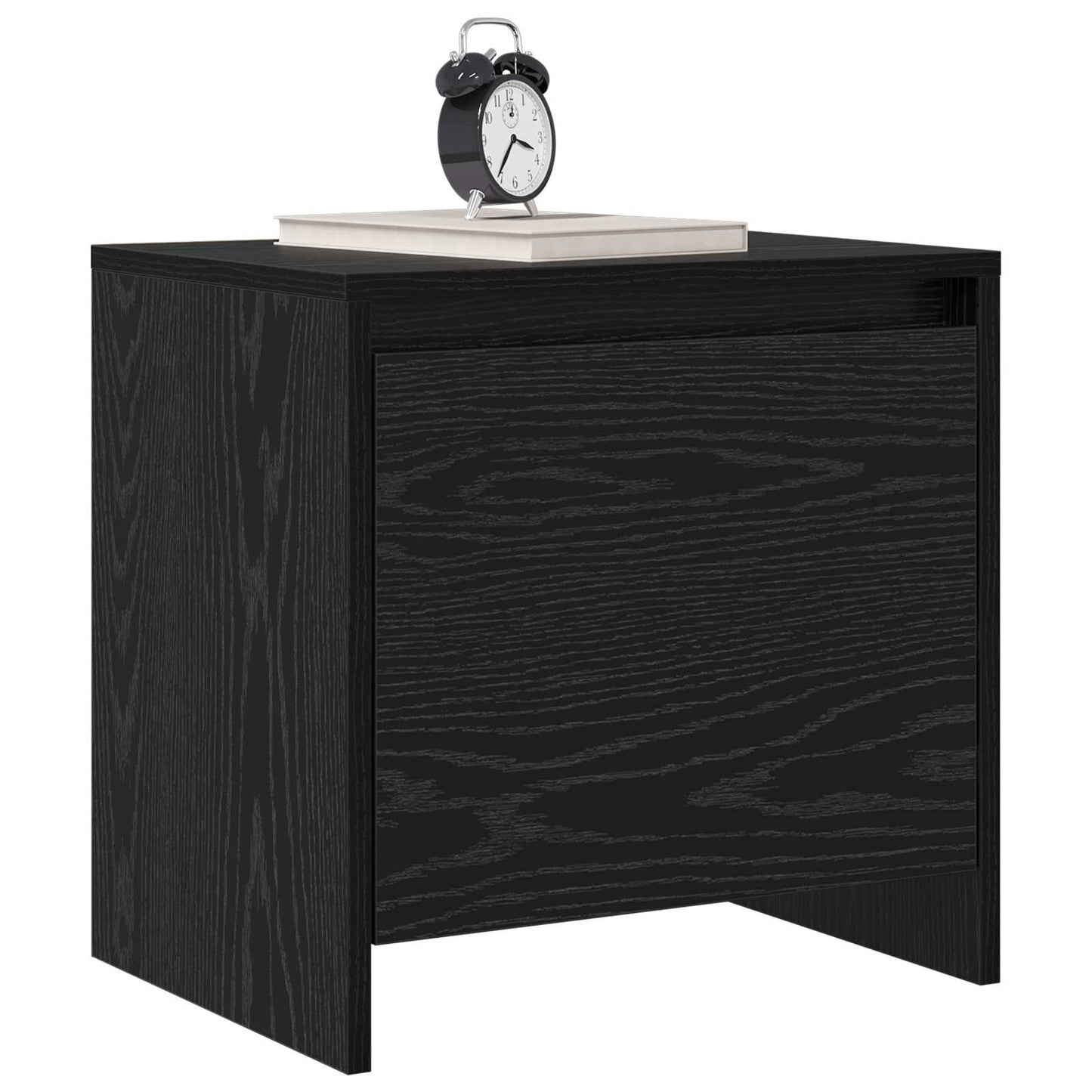 Sängbord Nattduksbord Svart Ek 45 x 34 x 44,5 cm