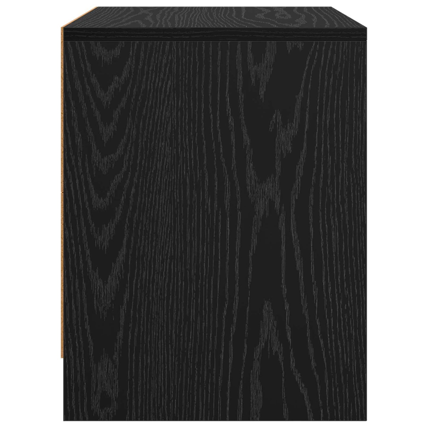 Sängbord Nattduksbord Svart Ek 45 x 34 x 44,5 cm