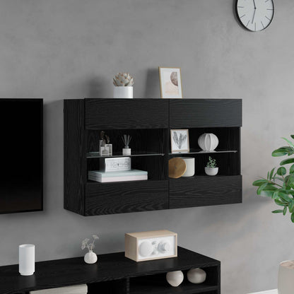 TV-Möbel Svart Ek TV Vägghylla 98,5 x 30 x 60,5 cm