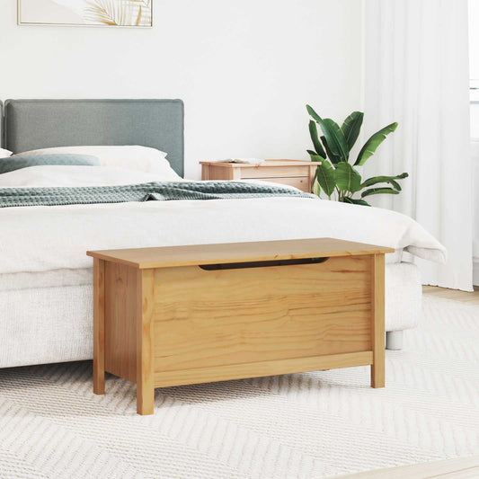 Förvaringslåda HILL Honung brun 90 x 40 x 45 cm Massivt furu