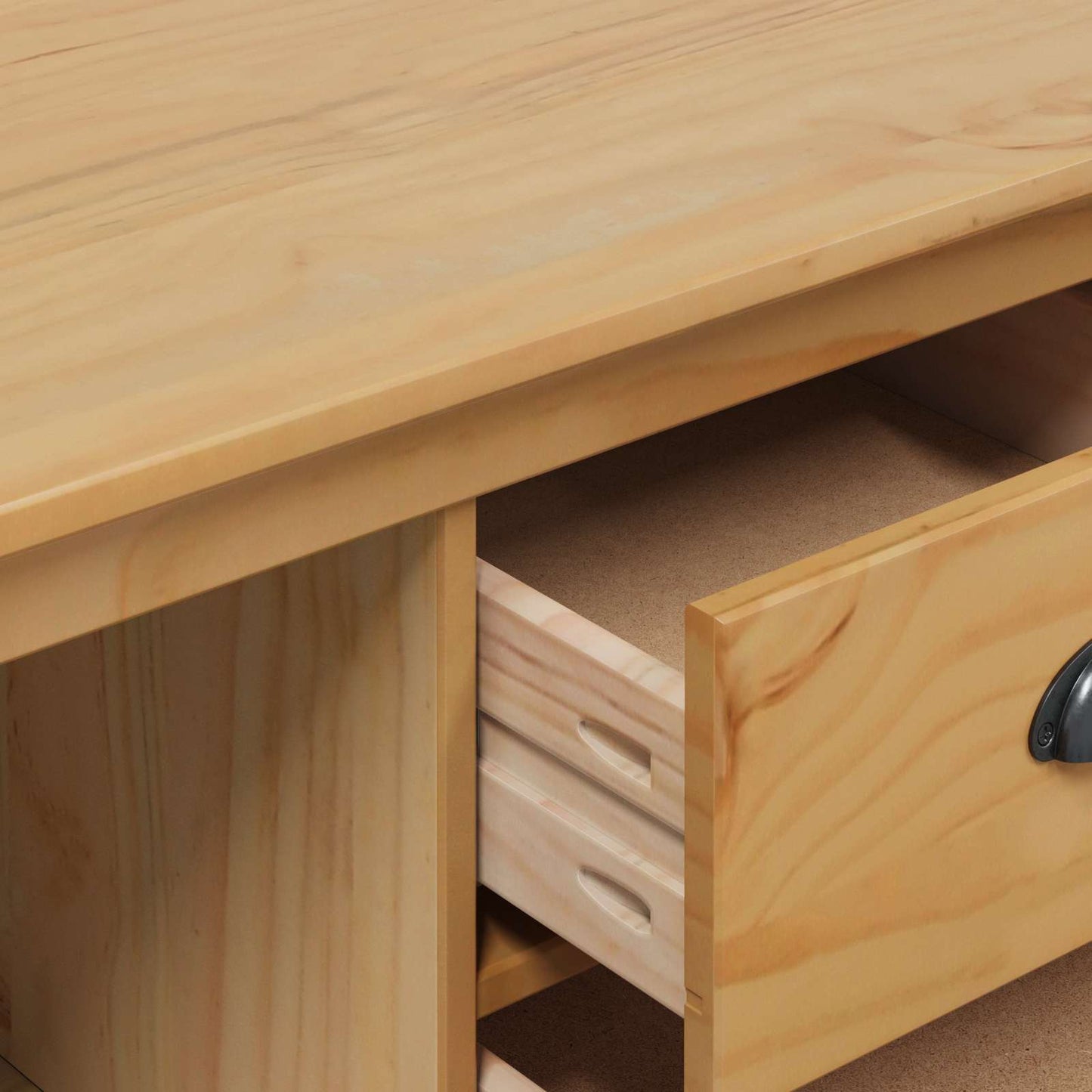 Sideboard HILL Honung brun 154 x 40 x 80 cm Massivt furu
