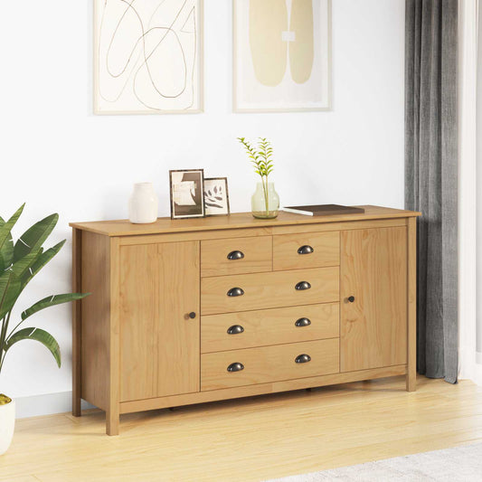 Sideboard HILL Honung brun 154 x 40 x 80 cm Massivt furu