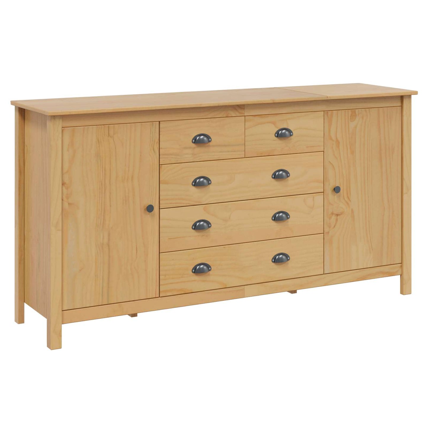 Sideboard HILL Honung brun 154 x 40 x 80 cm Massivt furu