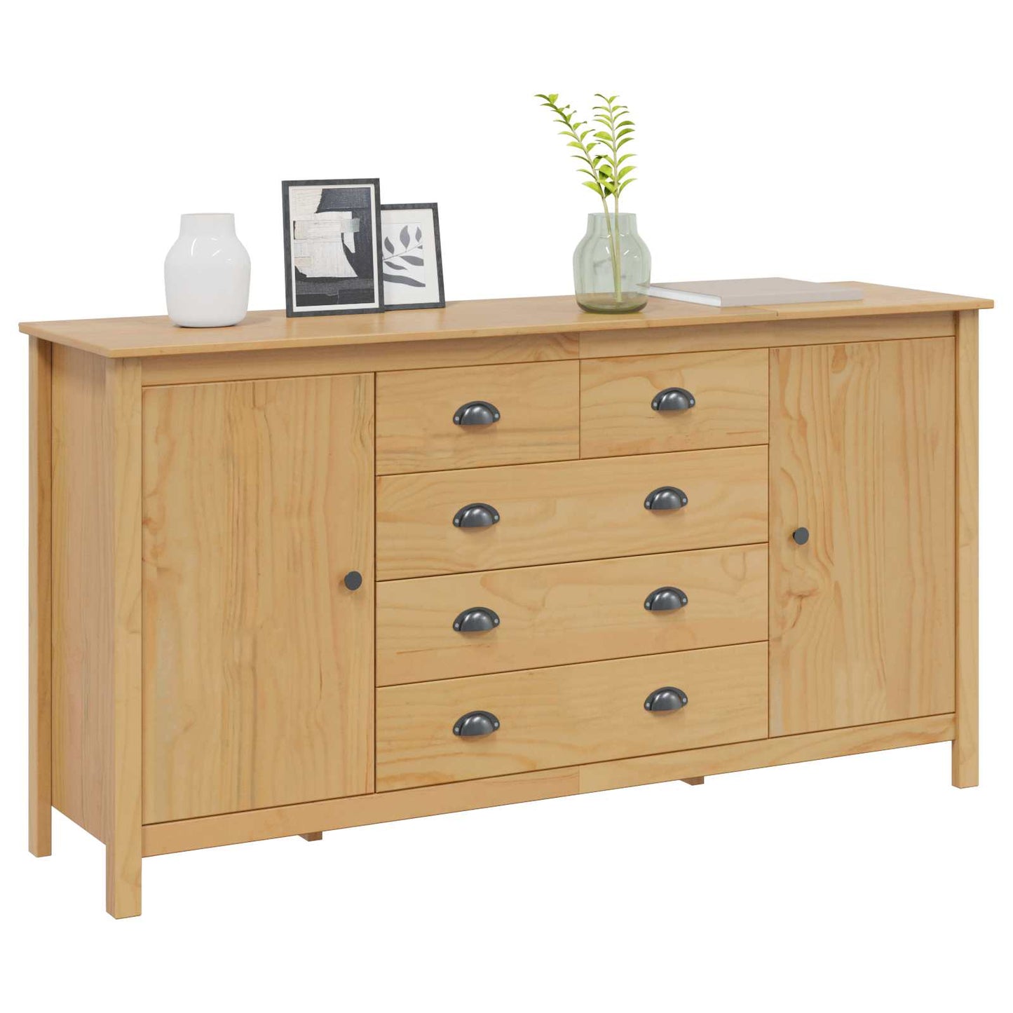 Sideboard HILL Honung brun 154 x 40 x 80 cm Massivt furu