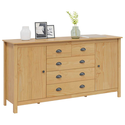 Sideboard HILL Honung brun 154 x 40 x 80 cm Massivt furu