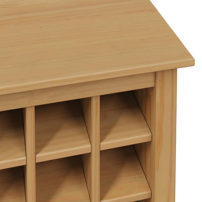 Vinskåp HILL Honung brun 79,5 x 40 x 107,5 cm Massiv furu