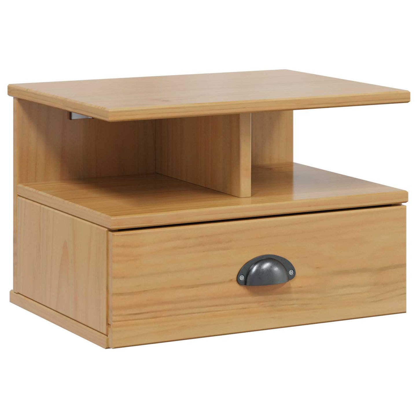 Sängbord Nattduksbord Brun med låda Honung 40 x 31 x 27 cm Massiv furu