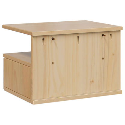 Sängbord Nattduksbord Brun med låda Honung 40 x 31 x 27 cm Massiv furu